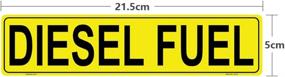 img 2 attached to Set of 4 Haobase Diesel Fuel Sign Stickers - 21.5 cm x 5 cm - Self Adhesive Vinyl - Enhanced for SEO