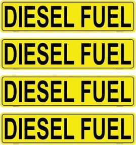 img 4 attached to Set of 4 Haobase Diesel Fuel Sign Stickers - 21.5 cm x 5 cm - Self Adhesive Vinyl - Enhanced for SEO