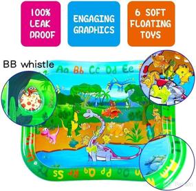 img 3 attached to 🦕 100x 80 cm Dinosaur Baby Water Mat, Tummy Baby Toys, Inflatable Play Mat Water Cushion Baby Toys, Fun Early Development Activity Play Center for Newborn at SUNSHINE-MALL