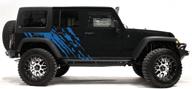 🚙 enhance your jeep wrangler's style with the factory crafts splash side graphics kit - azure blue vinyl decal wrap (2007-2016, 4 door) логотип