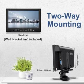 img 1 attached to OSCY 7-inch Portable Monitor with 1024X600 Resolution, Built-in Speakers and Earphone Port - DD-7F-XSQ