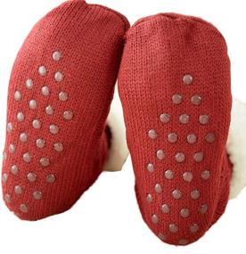 img 2 attached to Cozy and Festive Engmoo Fleece Lining Slipper Christmas Girls' Socks & Tights Collection