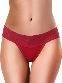 img 3 attached to Comfortable And Chic: OLIKEME Women'S Low Rise Cotton Thongs In Multi-Pack