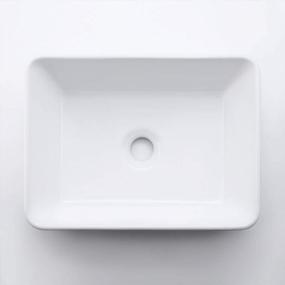 img 1 attached to KES Rectangle Porcelain Ceramic Vessel Sink 16"X12" White Bathroom Above Counter Small Bowl BVS110S40