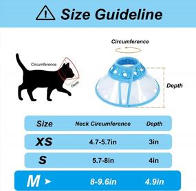 img 2 attached to Adjustable Small Dog Cone – Lightweight Elizabethan Collar For Post-Surgery Recovery (Blue)