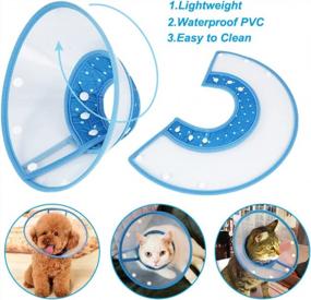 img 1 attached to Adjustable Small Dog Cone – Lightweight Elizabethan Collar For Post-Surgery Recovery (Blue)