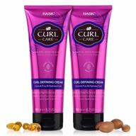 hask curl care curl defining cream 2 piece bundle- vegan formula, cruelty free, color safe, gluten-free, sulfate-free, paraben-free логотип