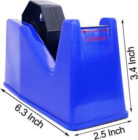 img 3 attached to Blue Masking Tape Dispenser - Fits 1" And 3" Core, 6.3 X 2.5 X 3.4 Inch Heat Tape Dispenser For Desk Use.