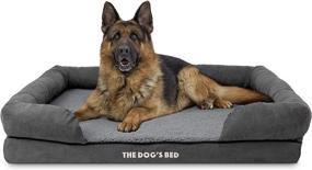 img 4 attached to 🐶 The Dog's Bed Orthopedic Dog Bed: Large & Extra Large Sizes, Premium Memory Foam for Senior Support, Post-Surgery Recovery, Lameness, Illness - Waterproof & Washable Covers Included (S-XXL)