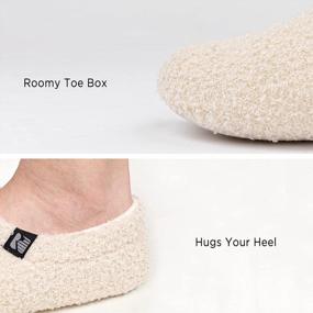 img 2 attached to Women'S RockDove Teddy Fleece Closed Back Indoor Slipper Shoes.