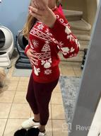 img 1 attached to Comfy Crewneck Long Sleeve Knitted Christmas Pattern Sweater For Women By Miessial review by Chad Michels