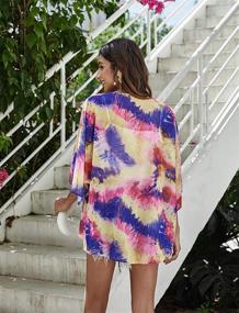 img 3 attached to Stylish Chiffon Tropical Hawaiian Cardigans for Women: Perfect Addition to Swimsuits & Cover Ups Collection