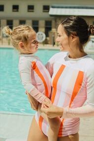 img 3 attached to UPF 50+ Girls Long Sleeve 1 Piece Swimsuit - Multiple Colors | SwimZip