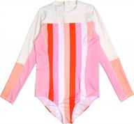 upf 50+ girls long sleeve 1 piece swimsuit - multiple colors | swimzip logo