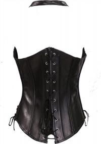 img 1 attached to Victorian Steampunk Leather Bustier Corset By Bslingerie® - Enhance Your Look Now!