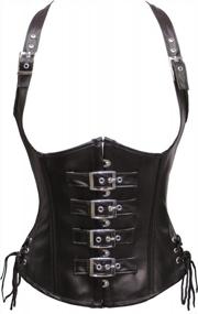 img 3 attached to Victorian Steampunk Leather Bustier Corset By Bslingerie® - Enhance Your Look Now!