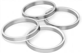 img 1 attached to Set Of 4 Silver Aluminum Hubcentric Rings - 54.1Mm Vehicle Hub To 67.1Mm Wheel Centerbore - Compatible With Scion, Mazda, And Toyota - Enhance Wheel Stability And Performance