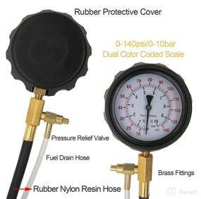 img 2 attached to Updated TU-114 Fuel Pressure Gauge Kit: 0-140 PSI Pump & Injection Tester for Gasoline Tools