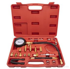 img 4 attached to Updated TU-114 Fuel Pressure Gauge Kit: 0-140 PSI Pump & Injection Tester for Gasoline Tools