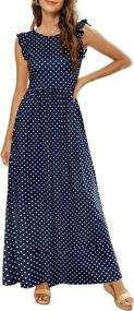 img 4 attached to 👗 Women's Summer Dresses with Ruffle Sleeves and Pocket - Zattcas Clothing