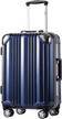 coolife luggage aluminium frame suitcase tsa lock 100%pc 20in 24in 28in (blue, m(24in)) logo