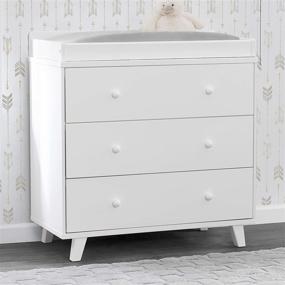 img 3 attached to 🌟 Delta Children Ava 3-Drawer Dresser with Changing Top in White - Greenguard Gold Certified