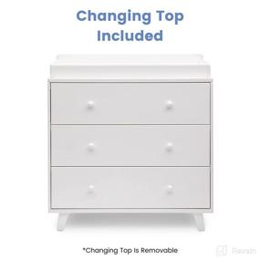 img 1 attached to 🌟 Delta Children Ava 3-Drawer Dresser with Changing Top in White - Greenguard Gold Certified