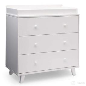 img 4 attached to 🌟 Delta Children Ava 3-Drawer Dresser with Changing Top in White - Greenguard Gold Certified