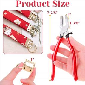img 1 attached to 🔑 Key Fob Hardware Set - Shynek 50PCS 1 Inch Lanyard Keychain Hardware with Key Fob Pliers Tool for Keychain and Wristlet Clamp Hardware Supplies