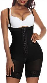 img 4 attached to YIANNA Tummy Control Fajas Colombianas Shapewear: Body Shaper With Thigh Slimmer, Butt Lifter And Zipper Crotch For Women
