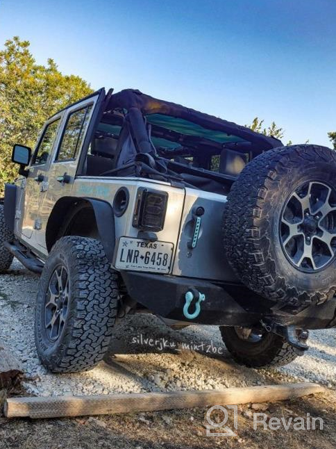 img 1 attached to Upgrade Your Jeep Wrangler JK With LEDKINGDOMUS Front Bumper - Rock Crawler Style With Durable Winch Plate And Powerful LED Lights review by Scott Hall