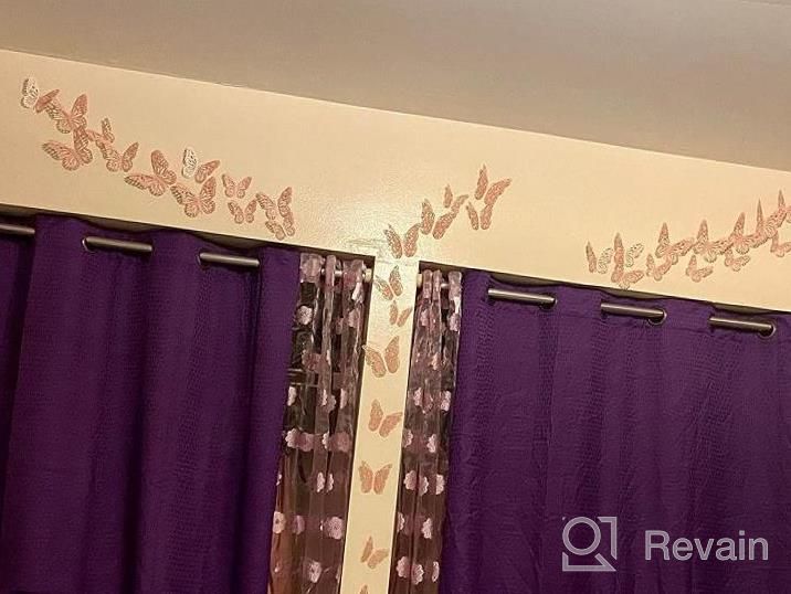 img 1 attached to Rose Gold 3D Butterfly Wall Decor - 24Pcs, 2 Styles & 3 Sizes | Party/Wedding/Nursery Room DIY Decoration review by Brett Jarvis