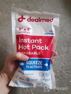 img 1 attached to Dealmed Instant Hot Pack – Pack Of 3, 5" X 9" Disposable Hot Packs For Injuries, Swelling, Sprains, Muscle Soreness And More, Single Squeeze Activation review by Mona Kohkayne