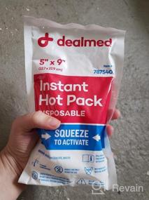 img 5 attached to Dealmed Instant Hot Pack – Pack Of 3, 5" X 9" Disposable Hot Packs For Injuries, Swelling, Sprains, Muscle Soreness And More, Single Squeeze Activation