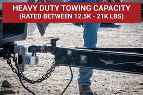 img 1 attached to 🚚 Weigh Safe WS4-2.5-Set Aluminum Adjustable Trailer Hitch with Integrated Scale for Enhanced Trailer Sway Prevention, 4" Drop Hitch for 2.5" Receiver, 4-Piece Keyed Alike Lock Set, Heavy Duty Ball Mount Hitch - Capacity: 18,500 lbs