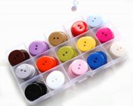 ganssia 1 inch (25mm) 15 colors assorted buttons 2 holes resin button for sewing and craft pack of 105pcs (each color 7 pcs) logo