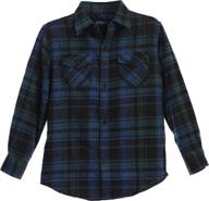 gioberti sleeve plaid flannel coral boys' clothing : tops, tees & shirts logo