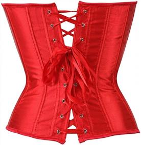 img 3 attached to Women'S Sexy Vintage Underbust Corset Bustier Waist Cincher With G-String S-6XL - Blidece