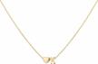 18k gold plated personalized initial heart necklace for women with monogram name logo