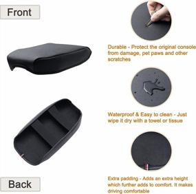 img 1 attached to Upgrade Your Toyota RAV4 With JDMCAR Center Console Cushion - Customize And Protect Your Interior With PU Leather Cover