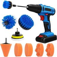 🧽 huston lowell 12 pcs drill brush car polishing pads cleaning kit - ultimate interior, boat, bathroom, wheels & hubs care with extend attachment (electric drill not included) logo