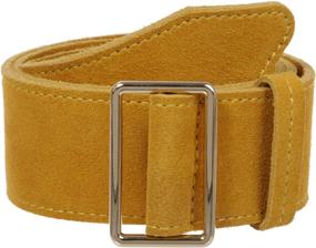 img 2 attached to Womens Waist Pull Through Prong Less Holes Women's Accessories via Belts