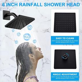 img 1 attached to Upgrade Your Bathroom Experience With Hoomtaook Shower Faucet Set: Matte Black Bathtub And Shower Trim System With High Pressure Rain Head And Tub Spout