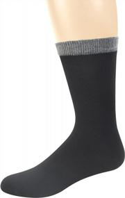 img 2 attached to Yomandamor Best Mens Bamboo Mid-Calf Diabetic Socks With Seamless Toe,6 Pairs L Size(Socks Size:10-13)