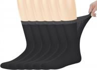 yomandamor best mens bamboo mid-calf diabetic socks with seamless toe,6 pairs l size(socks size:10-13) логотип
