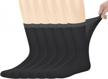 yomandamor best mens bamboo mid-calf diabetic socks with seamless toe,6 pairs l size(socks size:10-13) logo