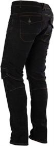 img 1 attached to 👖 XL=34 Black Motorcycle Riding Jeans: Armor Racing Cycling Pants with 4 Knee Hip Protective Pads