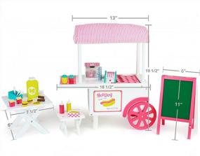 img 1 attached to Playtime By Eimmie 18 Inch Doll Furniture - Hot Dog Food Cart And Dolls Accessories - Wooden Playsets - Fits American, Generation, My Life & Similar 14”-18” Girl Dolls Stuff - Girls Toys