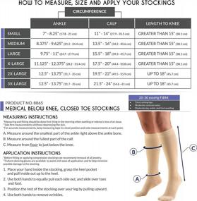 img 3 attached to Truform 20-30 MmHg Compression Stockings For Men & Women - Knee High, Closed Toe, Black 3X-Large