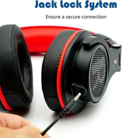 img 3 attached to 🎧 Prosonic DJ2R Over Ear Headphone: Wired Bass Headset with 40mm Driver, Foldable Lightweight - Black Red